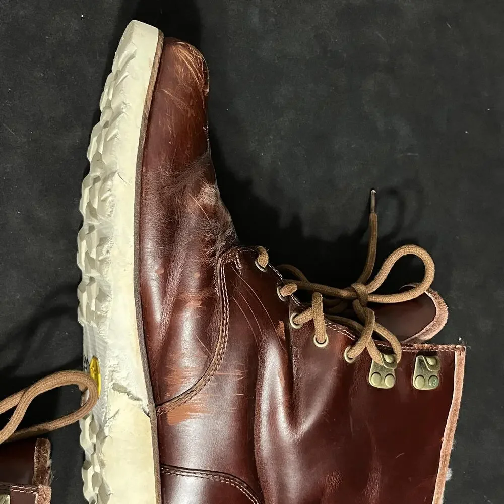 Shearling Sheep Leather Vibram Boots Vintage UGG Waterproof Men Size 11 Lace Up